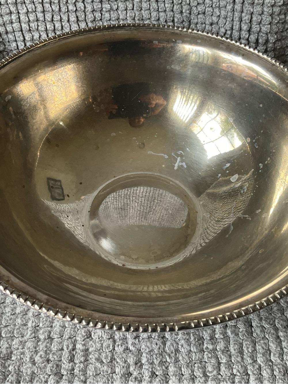 Silver salad bowl vintage